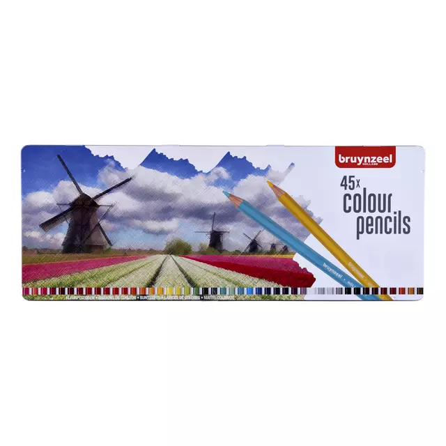 Een Kleurpotloden Bruynzeel Holland blik à 45 stuks assorti koop je bij EconOffice