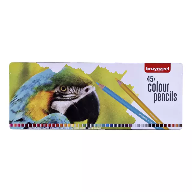 Een Kleurpotloden Bruynzeel papegaai blik à 45 stuks assorti koop je bij KantoorProfi België BV