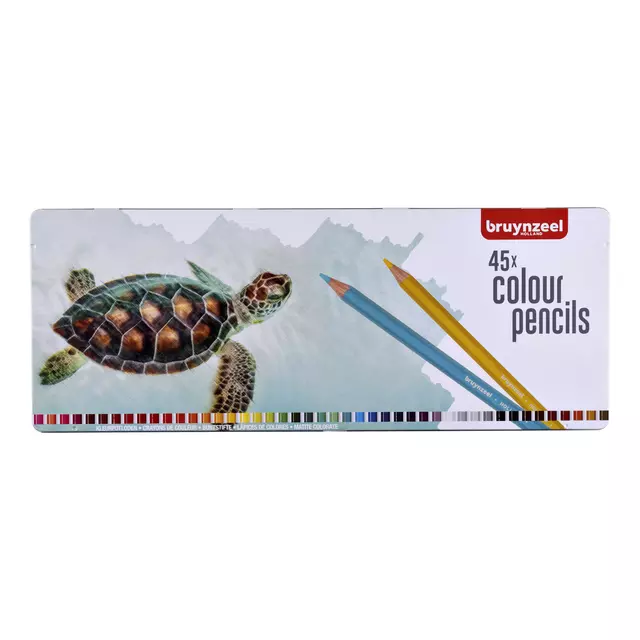 Een Kleurpotloden Bruynzeel schildpad blik à 45 stuks assorti koop je bij KantoorProfi België BV