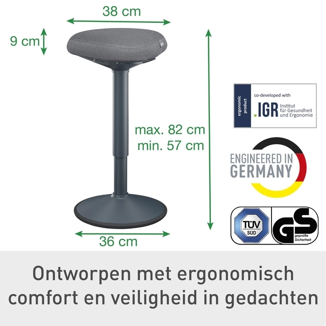 Een Actieve stakruk Leitz Ergo met comfortzitting koop je bij KantoorProfi België BV