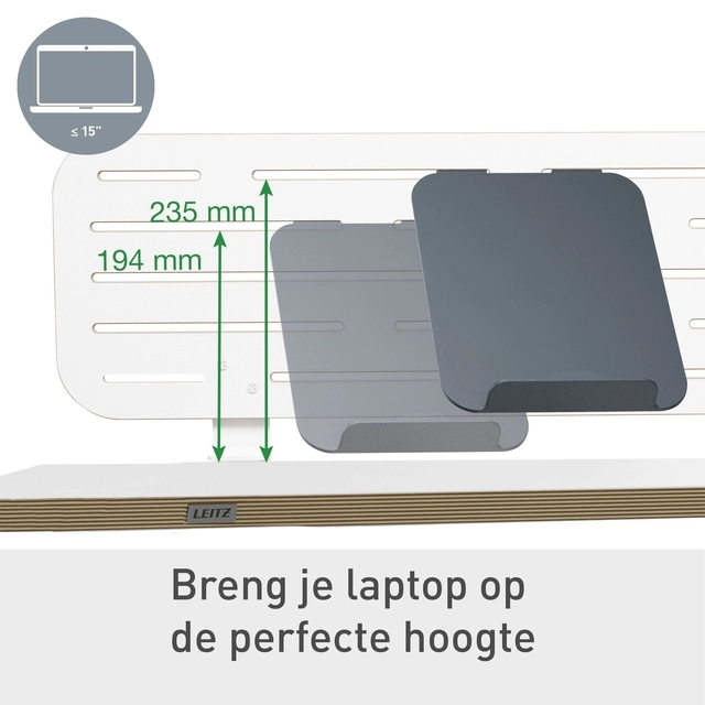 Een Bureau ophangbord Leitz Ergo met laptophouder koop je bij Van Hoye Kantoor BV