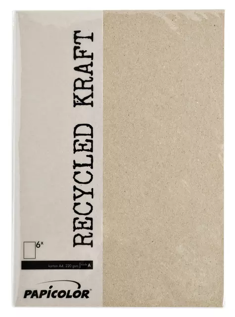 Een Kopieerpapier Papicolor A4 220gr 6vel kraft grijs koop je bij Totaal Kantoor Goeree