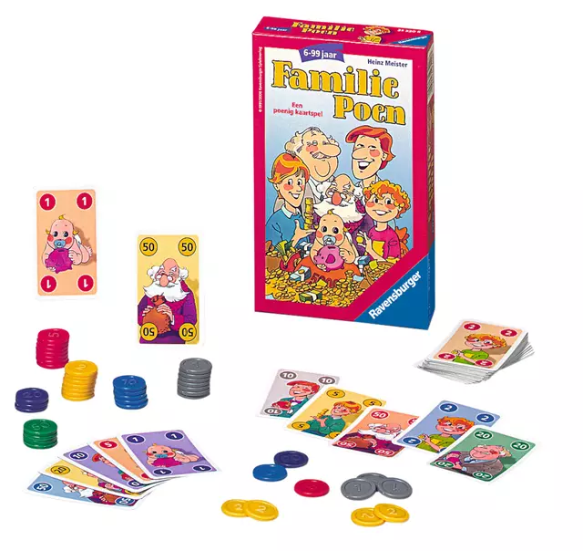 Een Familie Poen pocketspel koop je bij Goedkope Kantoorbenodigdheden