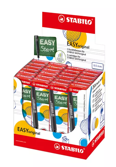 Een Rollerpenvulling STABILO Easyoriginal medium rood doosje à 3 stuks koop je bij Kantoorvakhandel van der Heijde