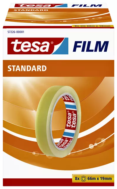 Een Plakband tesafilm® Standaard 66mx19mm transparant koop je bij MV Kantoortechniek B.V.