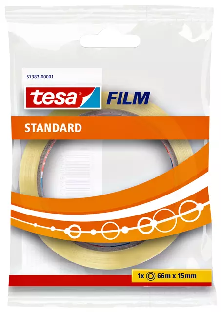 Een Plakband tesafilm® Standaard 66mx15mm transparant koop je bij MV Kantoortechniek B.V.