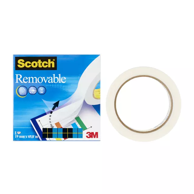 Een Plakband Scotch 811 19mmx66m onzichtbaar verwijderbaar mat koop je bij EconOffice