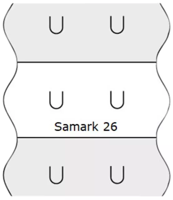 Een Prijsetiket 12x26mm Sato Samark afneembaar wit koop je bij L&N Partners voor Partners B.V.