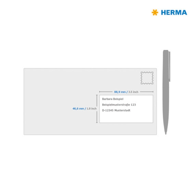 Een Etiket HERMA 4609 52.5x21.2mm premium wit 11200 etiketten koop je bij Unimark Office B.V.