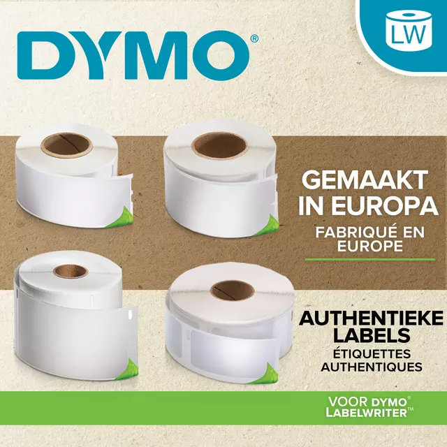 Een Etiket Dymo LabelWriter adressering 36x89mm 2 rollen á 260 stuks wit koop je bij Tonerinktshop