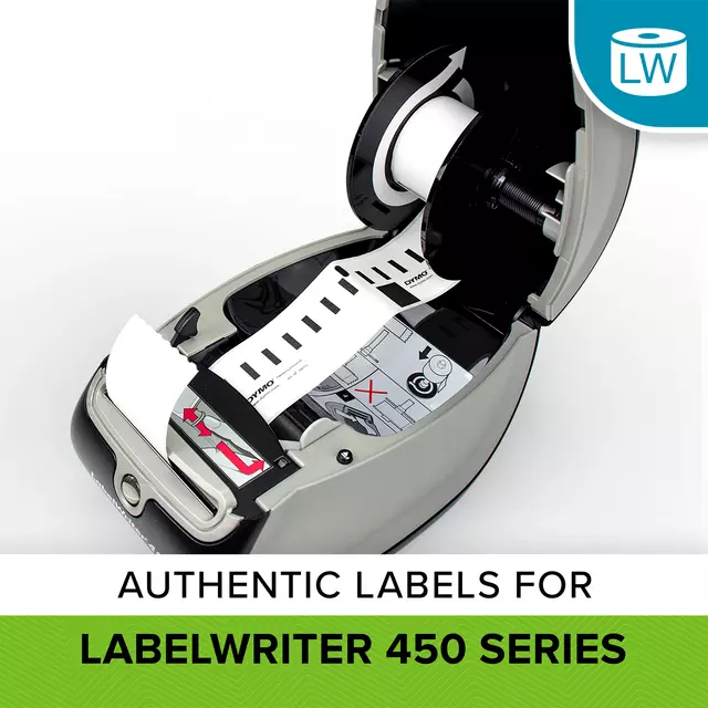 Een Etiket Dymo LabelWriter multifunctioneel 32x57mm 6 rollen á 1000 stuks wit koop je bij Van Leeuwen Boeken- en kantoorartikelen