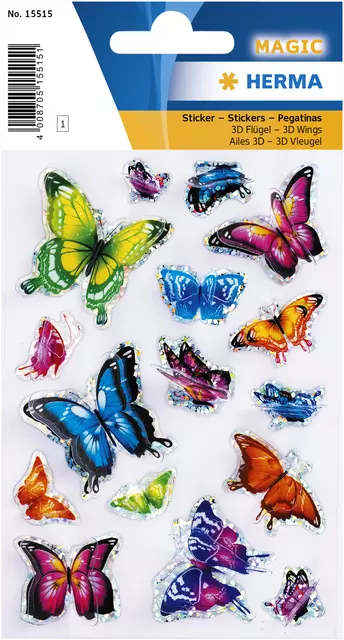 Een Etiket HERMA 15515 vlinder 3D vleugeleffect koop je bij KantoorProfi België BV