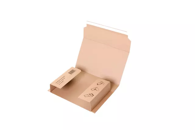 Een Wikkelverpakking IEZZY A4 met zelfklevende strip bruin koop je bij MV Kantoortechniek B.V.