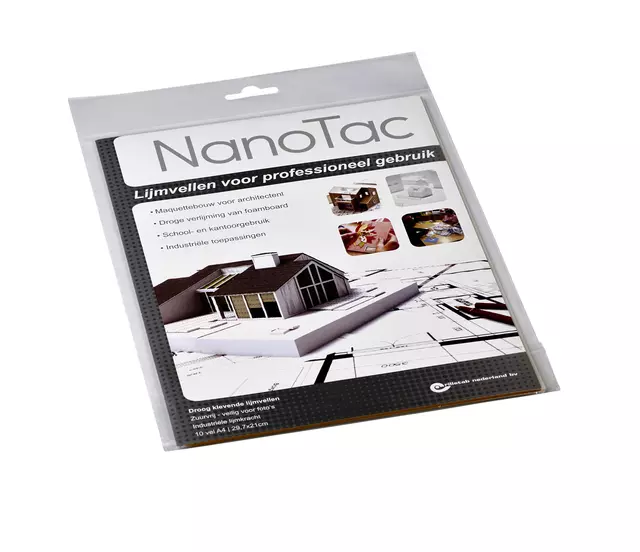Een Lijmvel NanoTac professional A4 folie set à 10 vel koop je bij EconOffice