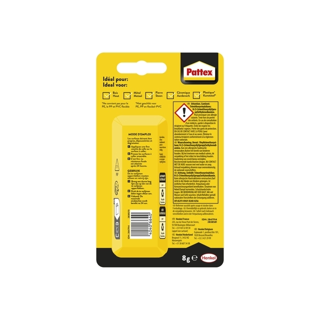 Een Alleslijm Pattex Repair Extreme tube 8 gram op blister koop je bij Buro De Peuter