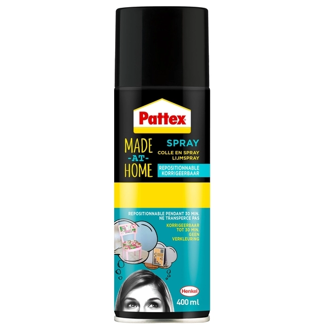 Een Spuitlijm Pattex hobby spuitbus non-permanent 400ml koop je bij MV Kantoortechniek B.V.