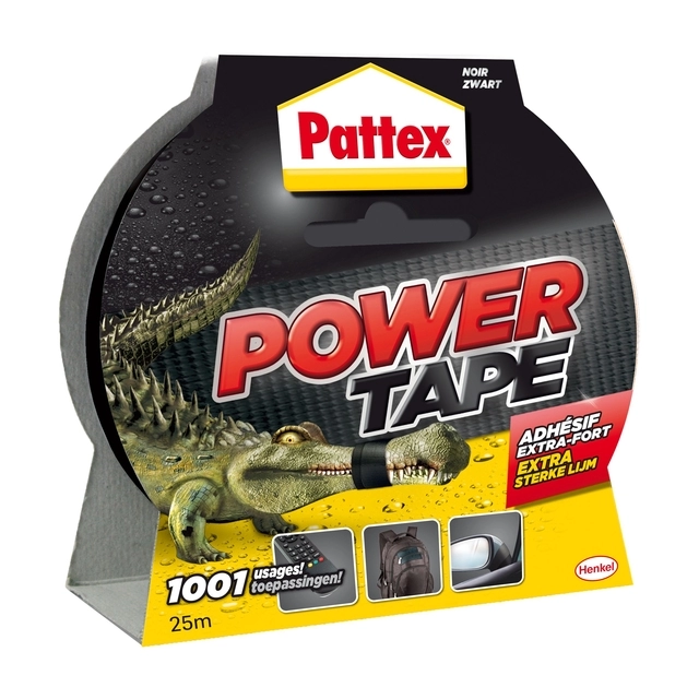 Een Plakband Pattex Power Tape 50mmx25m zwart koop je bij L&N Partners voor Partners B.V.