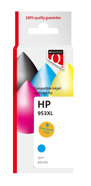 Een Inktcartridge Quantore alternatief tbv HP F6U16AE 953XL blauw koop je bij Buro De Peuter