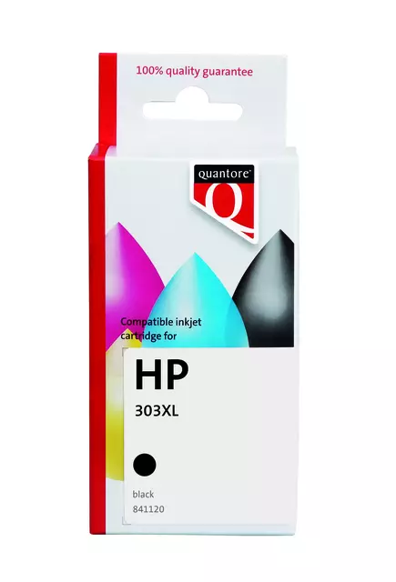 Een Inktcartridge Quantore alternatief tbv HP T6N04AE 303XL zwart HC koop je bij Van Hoye Kantoor BV