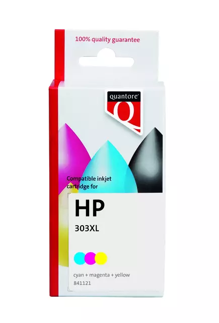 Een Inktcartridge Quantore alternatief tbv HP T6N03AE 303XL kleur HC koop je bij Van Hoye Kantoor BV