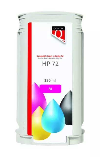 Een Inktcartridge Quantore alternatief tbv HP 72 C9372A rood koop je bij Van Hoye Kantoor BV