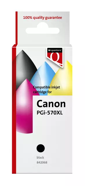 Een Inktcartridge Quantore alternatief tbv Canon PGI-570XL zwart HC koop je bij Van Hoye Kantoor BV