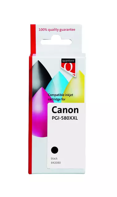 Een Inktcartridge Quantore alternatief tbv Canon PGI-580XXL pigment zwart koop je bij Van Hoye Kantoor BV