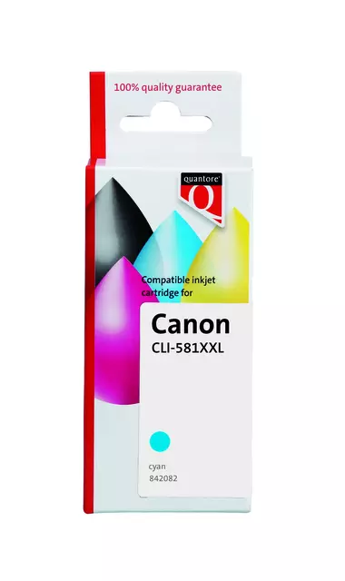 Een Inktcartridge Quantore alternatief tbv Canon CLI-581XXL blauw koop je bij Van Hoye Kantoor BV