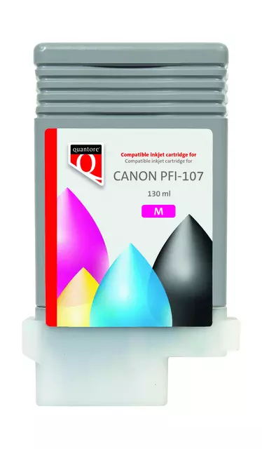 Een Inktcartridge Quantore alternatief tbv Canon PFI-107 rood koop je bij Van Hoye Kantoor BV