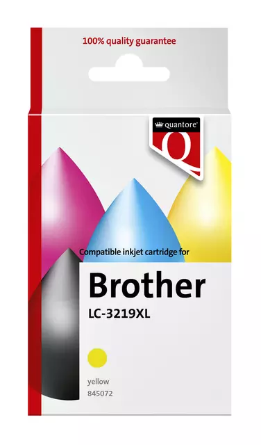 Een Inktcartridge Quantore alternatief tbv Brother LC-3219XL geel koop je bij Van Hoye Kantoor BV