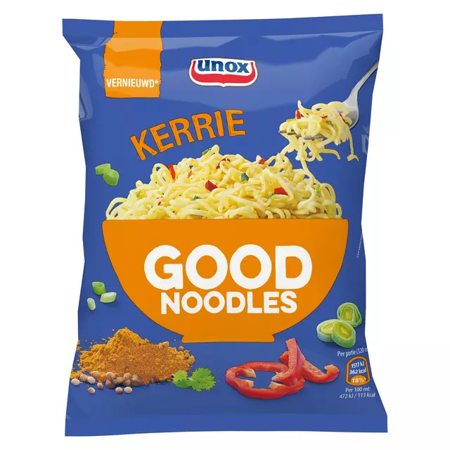 Een Good Noodles Unox kerrie koop je bij Van Leeuwen Boeken- en kantoorartikelen