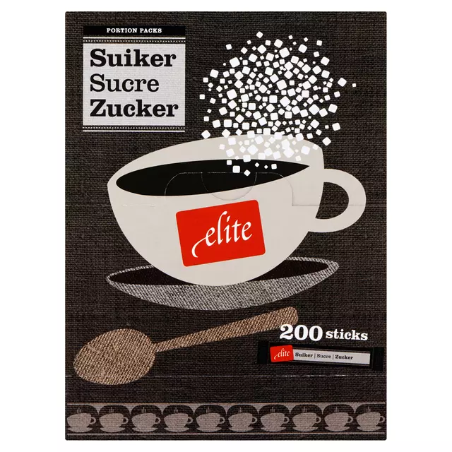 Een Suikersticks Elite 200x4gr koop je bij Totaal Kantoor Goeree
