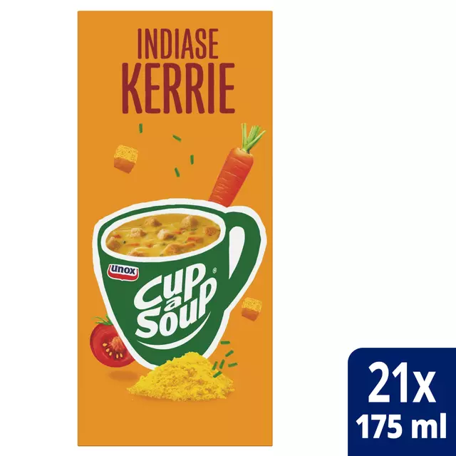 Een Cup-a-Soup Unox Indiase kerrie 175ml koop je bij KantoorProfi België BV