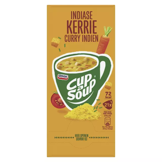 Een Cup-a-Soup Unox Indiase kerrie 175ml koop je bij EconOffice