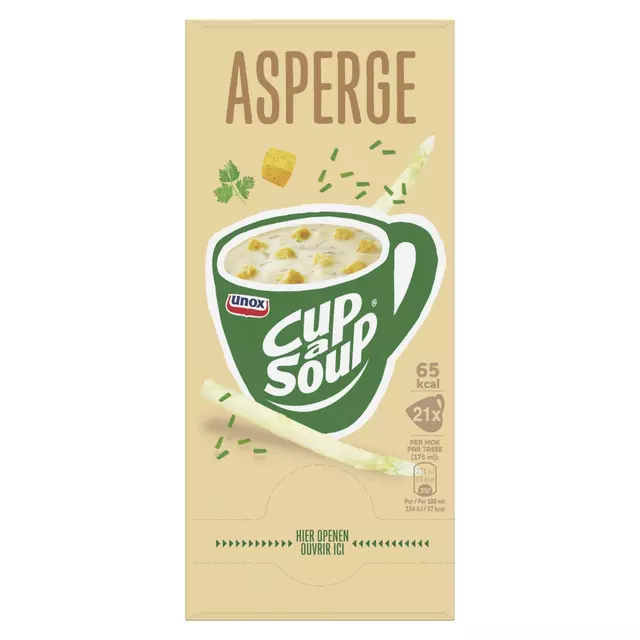Een Cup-a-Soup Unox asperge 175ml koop je bij Goedkope Kantoorbenodigdheden