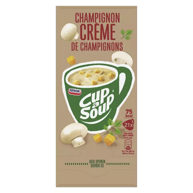 Een Cup-a-Soup Unox champignon crème 175ml koop je bij MV Kantoortechniek B.V.