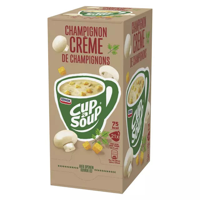 Een Cup-a-Soup Unox champignon crème 175ml koop je bij Kantoorvakhandel van der Heijde