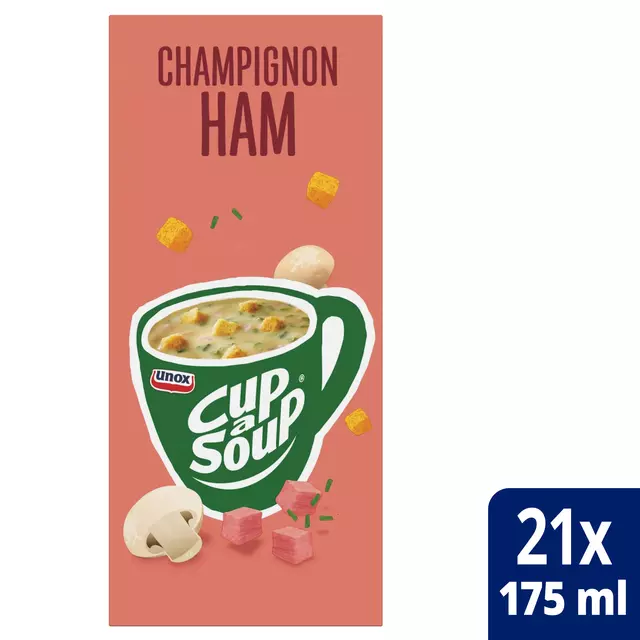 Een Cup-a-Soup Unox champignon ham 175ml koop je bij L&N Partners voor Partners B.V.