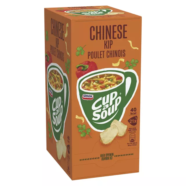 Een Cup-a-Soup Unox Chinese kip 175ml koop je bij Kantoorvakhandel van der Heijde