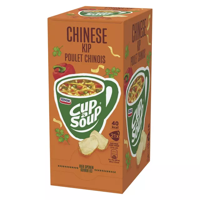 Een Cup-a-Soup Unox Chinese kip 175ml koop je bij MV Kantoortechniek B.V.