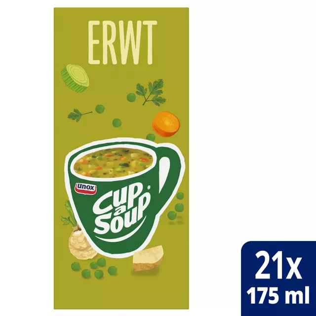 Een Cup-a-Soup Unox erwtensoep 175ml koop je bij Van Hoye Kantoor BV