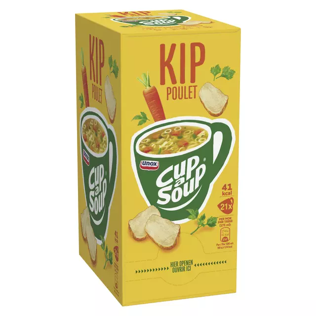 Een Cup-a-Soup Unox kip 175ml koop je bij Van Hoye Kantoor BV