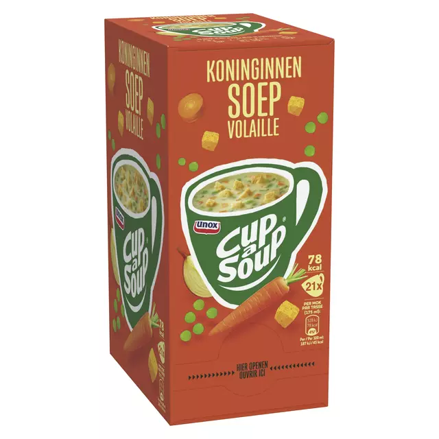Een Cup-a-Soup Unox koninginnensoep 175ml koop je bij Van Hoye Kantoor BV