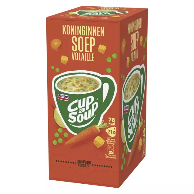 Een Cup-a-Soup Unox koninginnensoep 175ml koop je bij KantoorProfi België BV