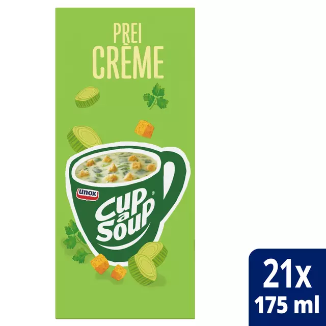 Een Cup-a-Soup Unox prei-crème 175ml koop je bij Van Hoye Kantoor BV