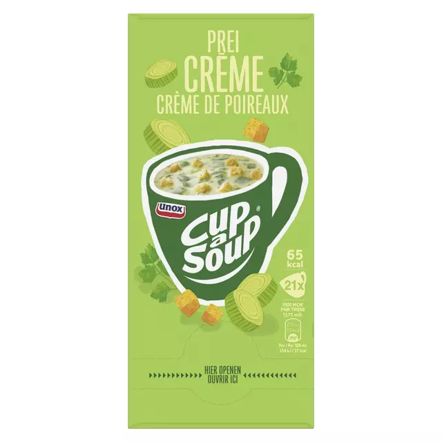 Een Cup-a-Soup Unox prei-crème 175ml koop je bij Kantoorvakhandel van der Heijde