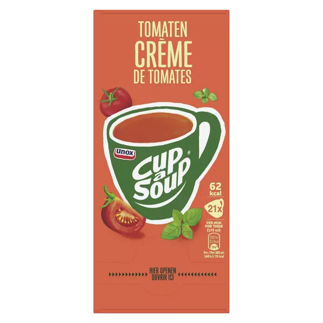 Een Cup-a-Soup Unox tomaten crème 175ml koop je bij Van Hoye Kantoor BV