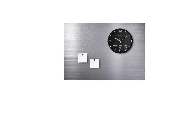 Een Wandklok Unilux On Time Ø 30.5cm zwart/wit koop je bij Totaal Kantoor Goeree