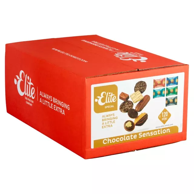 Een Koekjes Elite Special Chocolate Sensation mix 120 stuks koop je bij Van Hoye Kantoor BV