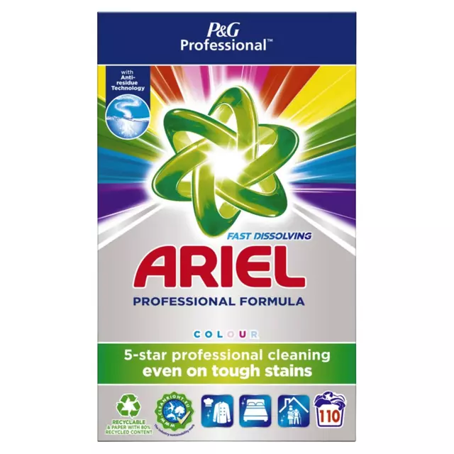Een Wasmiddel Ariel color poeder 110 scoops koop je bij EconOffice